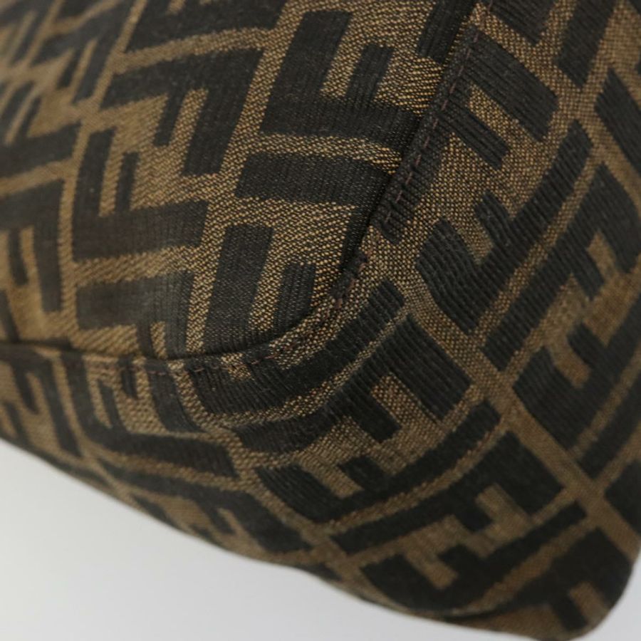 【日本直送】FENDI Zucca帆布Mamma Baguette單肩包 黑色棕色 正品 182028SAM-16