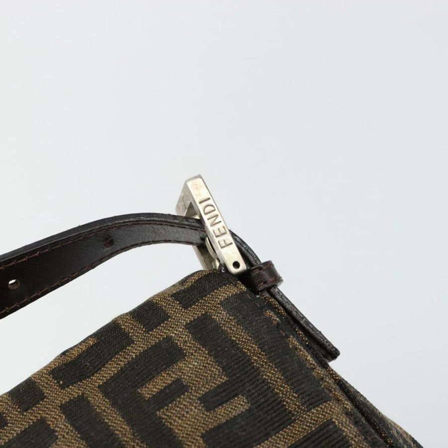【日本直送】FENDI Zucca帆布Mamma Baguette單肩包 黑色棕色 正品 182028SAM-17