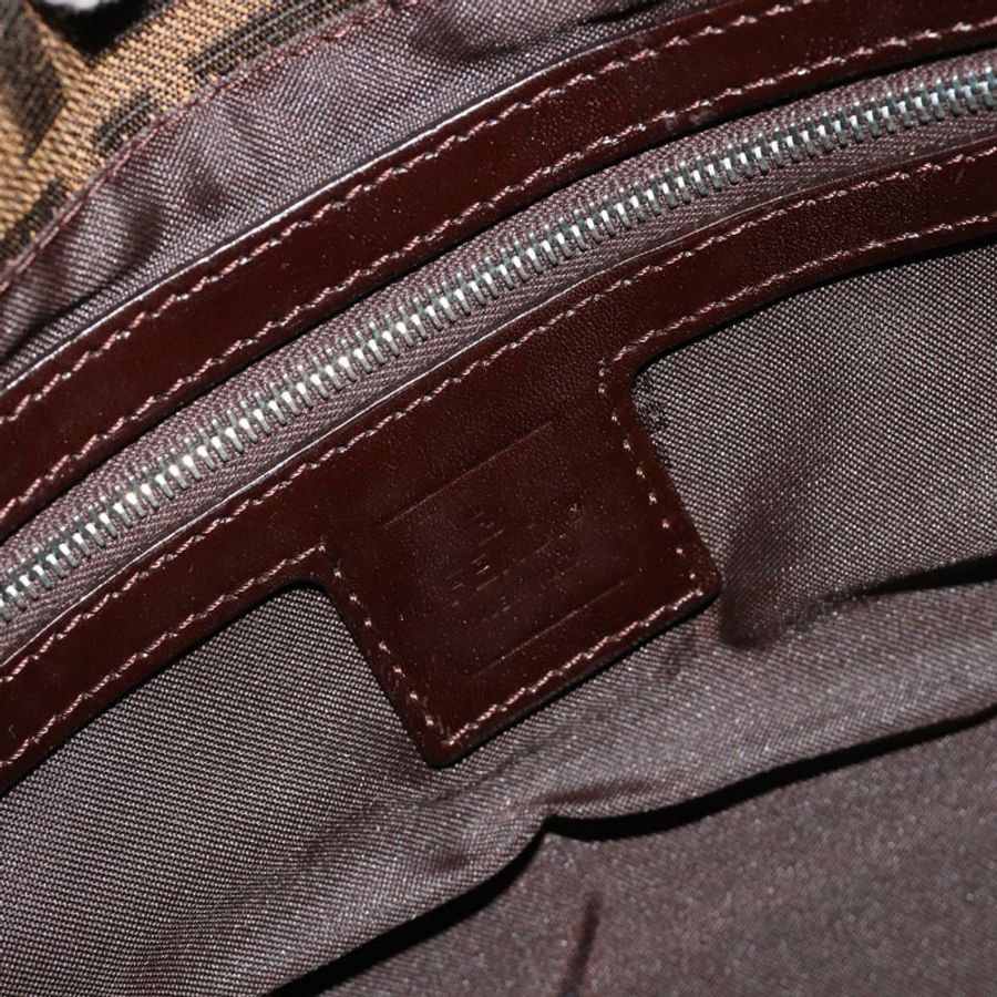 【日本直送】FENDI Zucca帆布Mamma Baguette單肩包 黑色棕色 正品 182028SAM-20