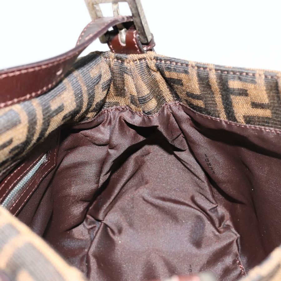 【日本直送】FENDI Zucca帆布Mamma Baguette單肩包 黑色棕色 正品 182028SAM-21