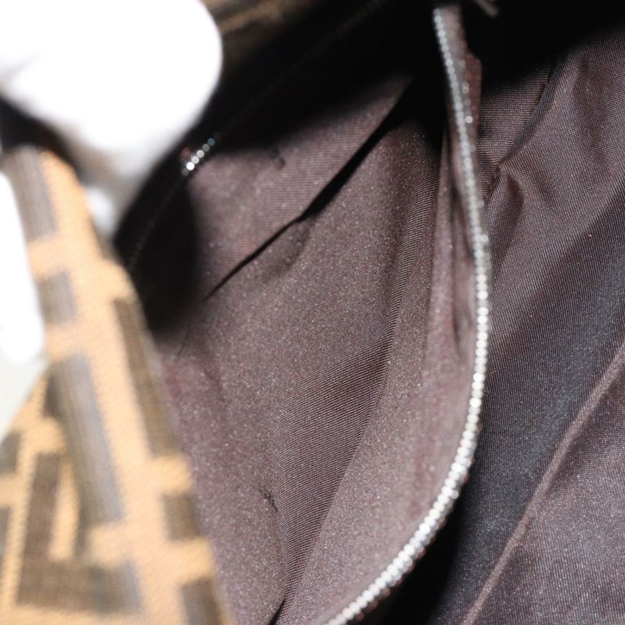 【日本直送】FENDI Zucca帆布Mamma Baguette單肩包 黑色棕色 正品 182028SAM-24