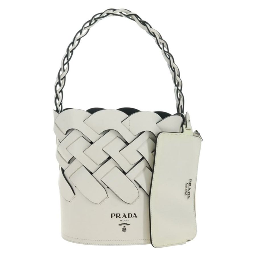【日本直送】PRADA 白色真皮單肩包,正品,貨號 181616SM-0