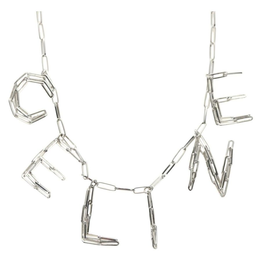 【日本直送】CELINE 銀色金屬項鍊 Auth 182048M-0