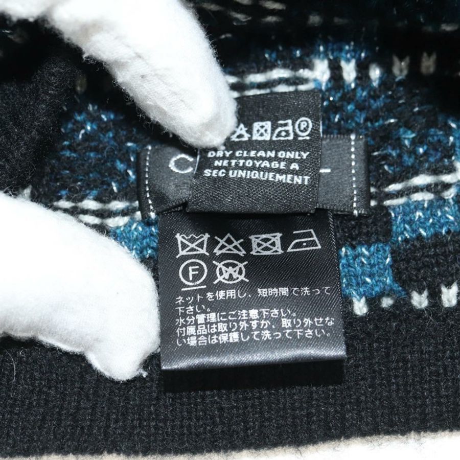 【日本直送】香奈兒海軍藍斜紋軟呢帽 CC Auth 182058M-10