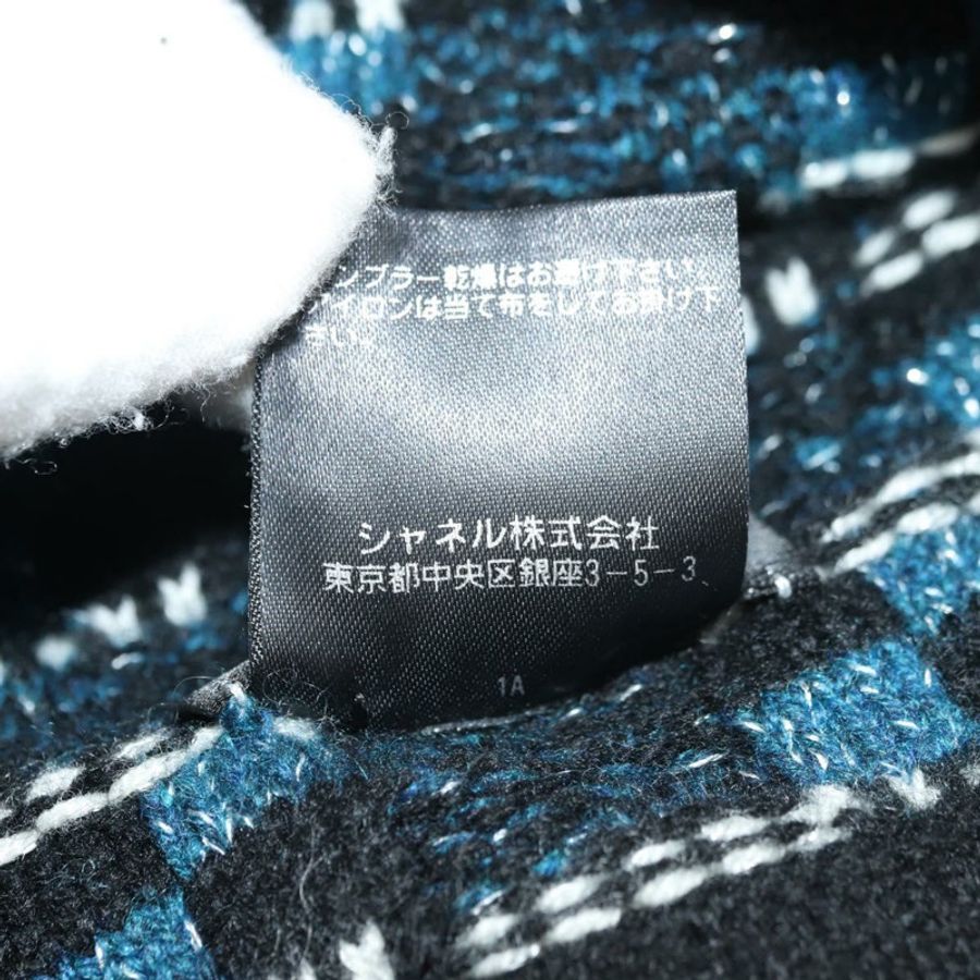【日本直送】香奈兒海軍藍斜紋軟呢帽 CC Auth 182058M-11