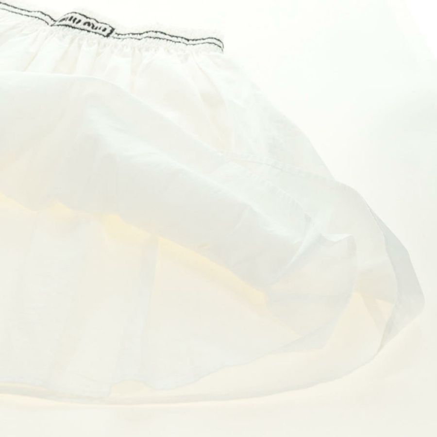 【日本直送】Miu Miu 純棉半身裙 白色 正品 182059M-6