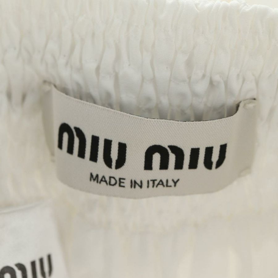 【日本直送】Miu Miu 純棉半身裙 白色 正品 182059M-8