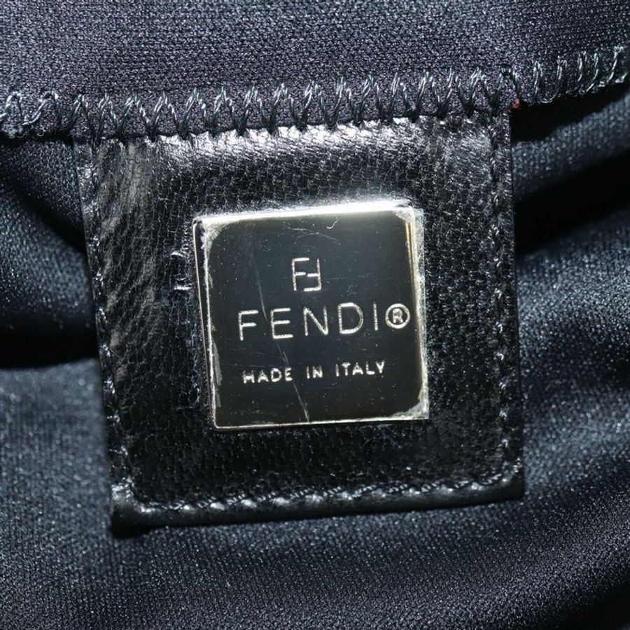 【日本直送】FENDI Mamma Baguette 單肩包 棉質 黑色 銀色 正品 182029SAM-19