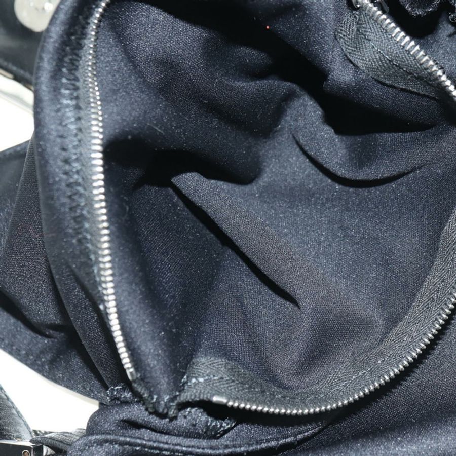 【日本直送】FENDI Mamma Baguette 單肩包 棉質 黑色 銀色 正品 182029SAM-23