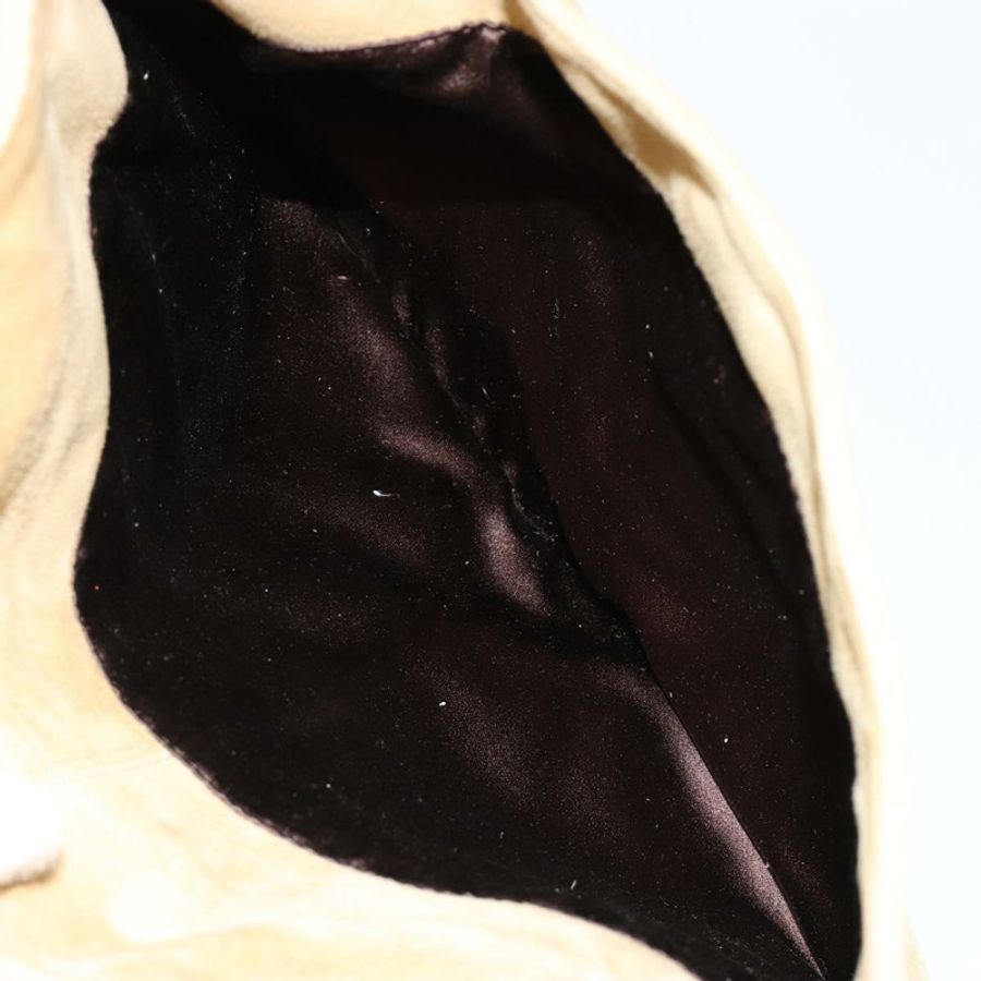 【日本直送】FENDI Mamma Baguette 肩背包 麂皮 米色 金色 正品 182030V-23