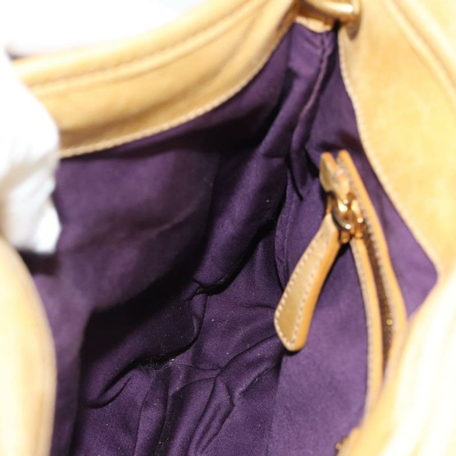 【日本直送】Miu Miu Matelasse 手提包 皮革 2way 黃金 Auth 182016V-21
