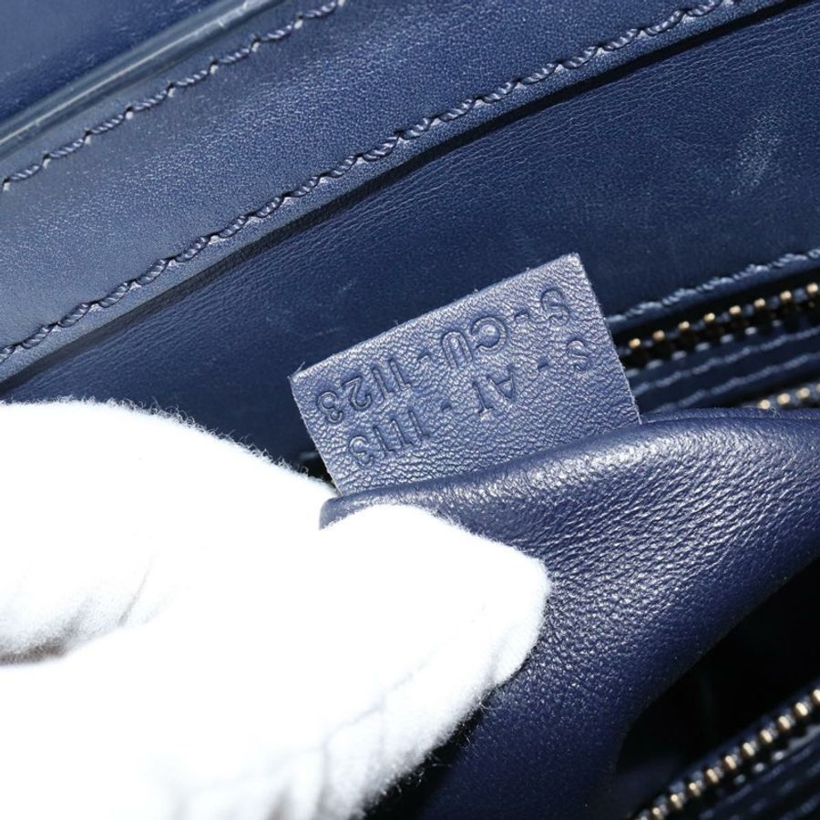 【日本直送】CELINE Luggage Micro Shopper 手提包,皮革材質,海軍藍/金色,正品,貨號 181820M-10