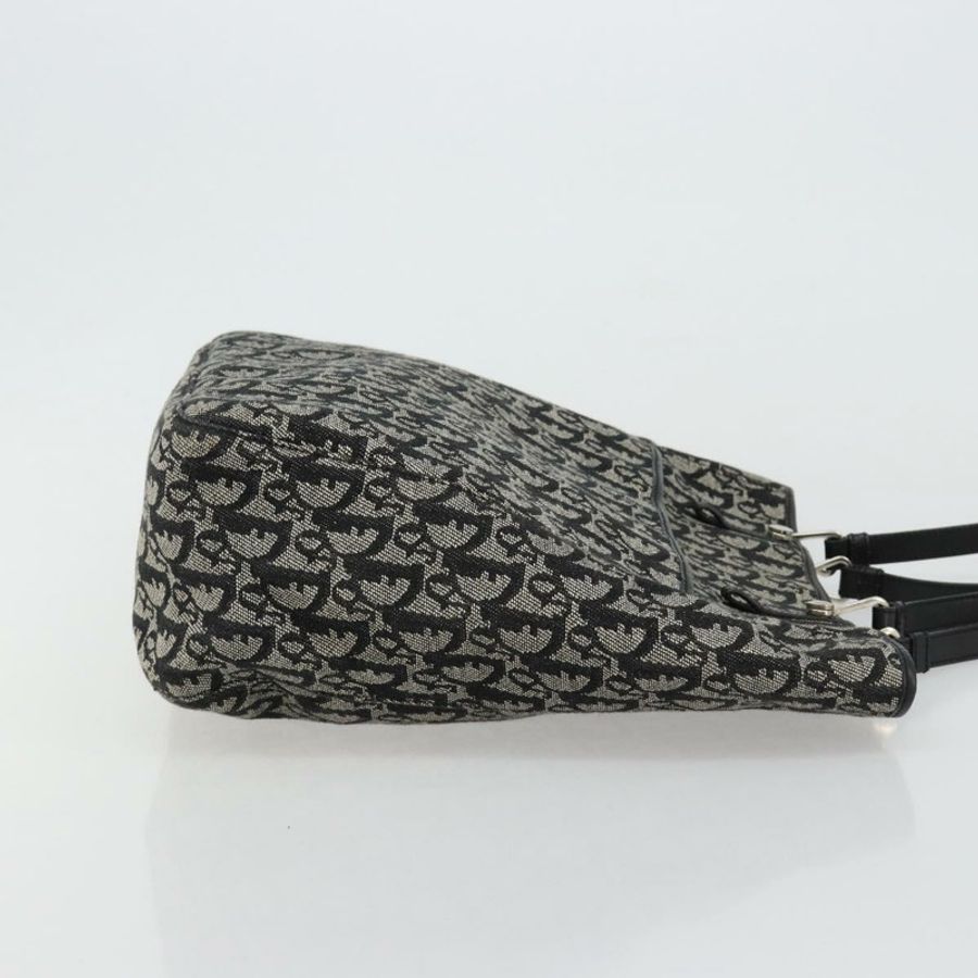 【日本直送】Christian Dior Trotter帆布手提包 黑色銀色 正品 181870A-2