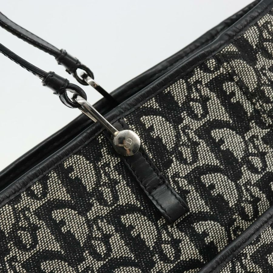 【日本直送】Christian Dior Trotter帆布手提包 黑色銀色 正品 181870A-9