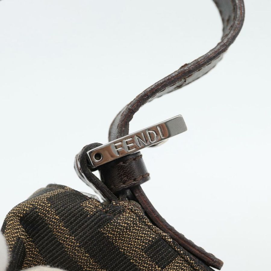 【日本直送】FENDI Zucca帆布Mamma Baguette單肩包,黑色/棕色,正品,貨號181873SAM-8