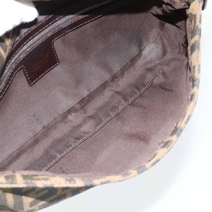 【日本直送】FENDI Zucca帆布Mamma Baguette單肩包,黑色/棕色,正品,貨號181873SAM-9