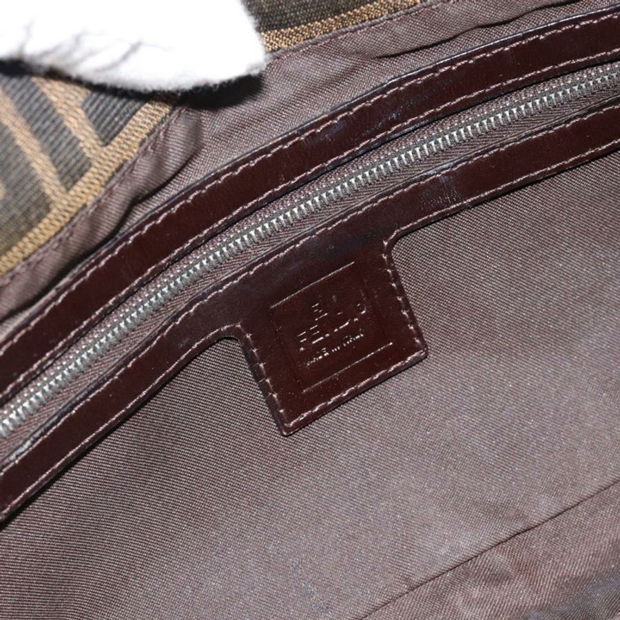 【日本直送】FENDI Zucca帆布Mamma Baguette單肩包,黑色/棕色,正品,貨號181873SAM-17