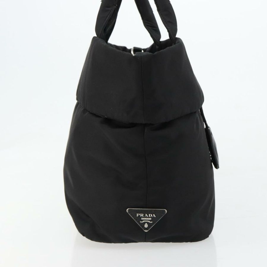 【日本直送】PRADA 雙面手提包 尼龍 黑銀配色 正品 182129A-3