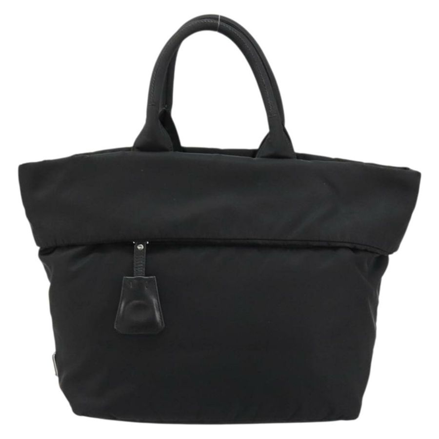 【日本直送】PRADA 雙面手提包 尼龍 黑銀配色 正品 182129A-12
