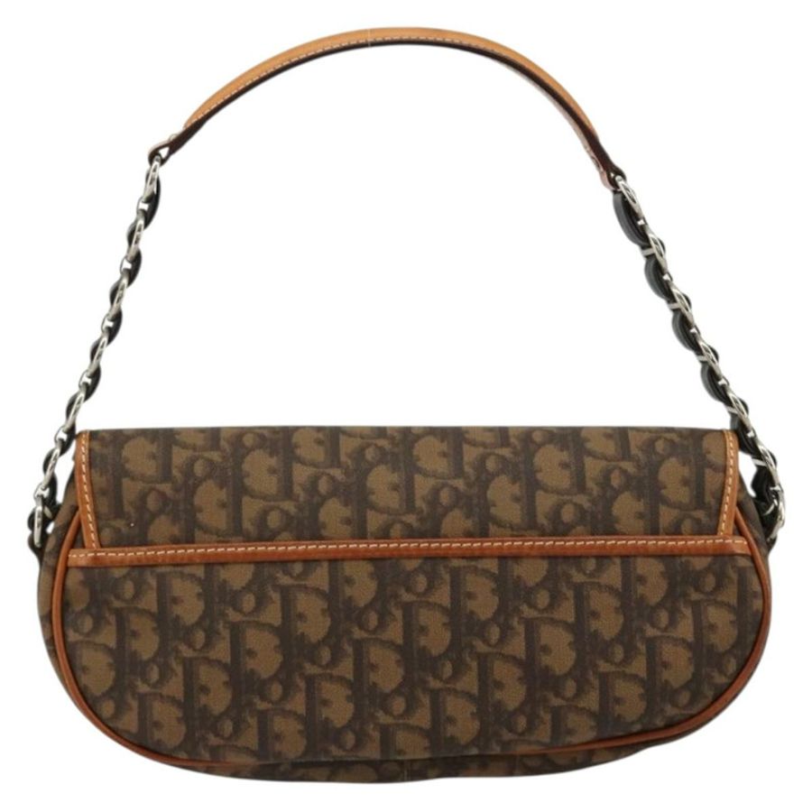 【日本直送】Christian Dior Trotter帆布浪漫手提包 PVC棕色銀色 正品 181891V-1