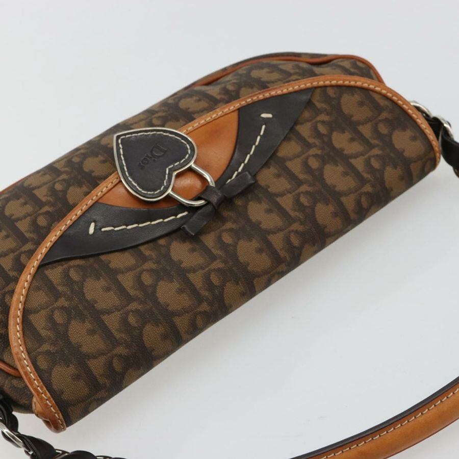 【日本直送】Christian Dior Trotter帆布浪漫手提包 PVC棕色銀色 正品 181891V-5
