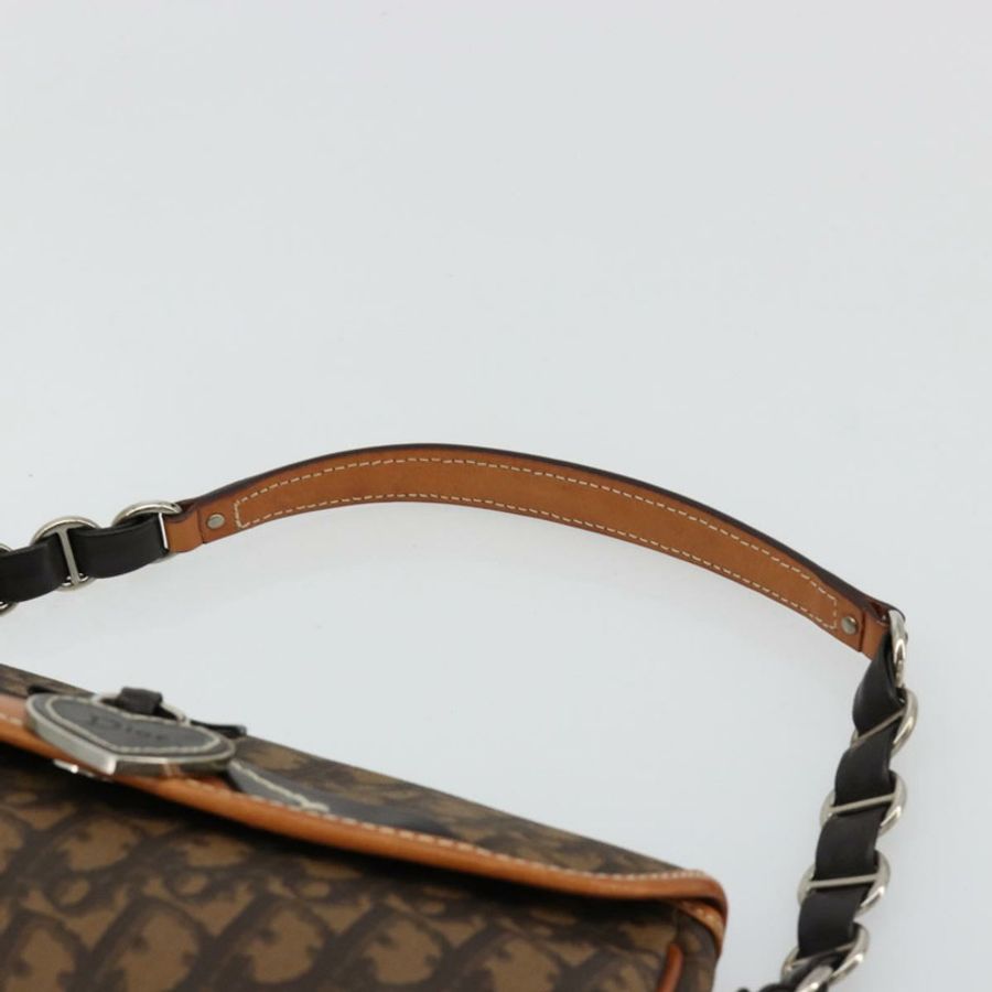 【日本直送】Christian Dior Trotter帆布浪漫手提包 PVC棕色銀色 正品 181891V-7