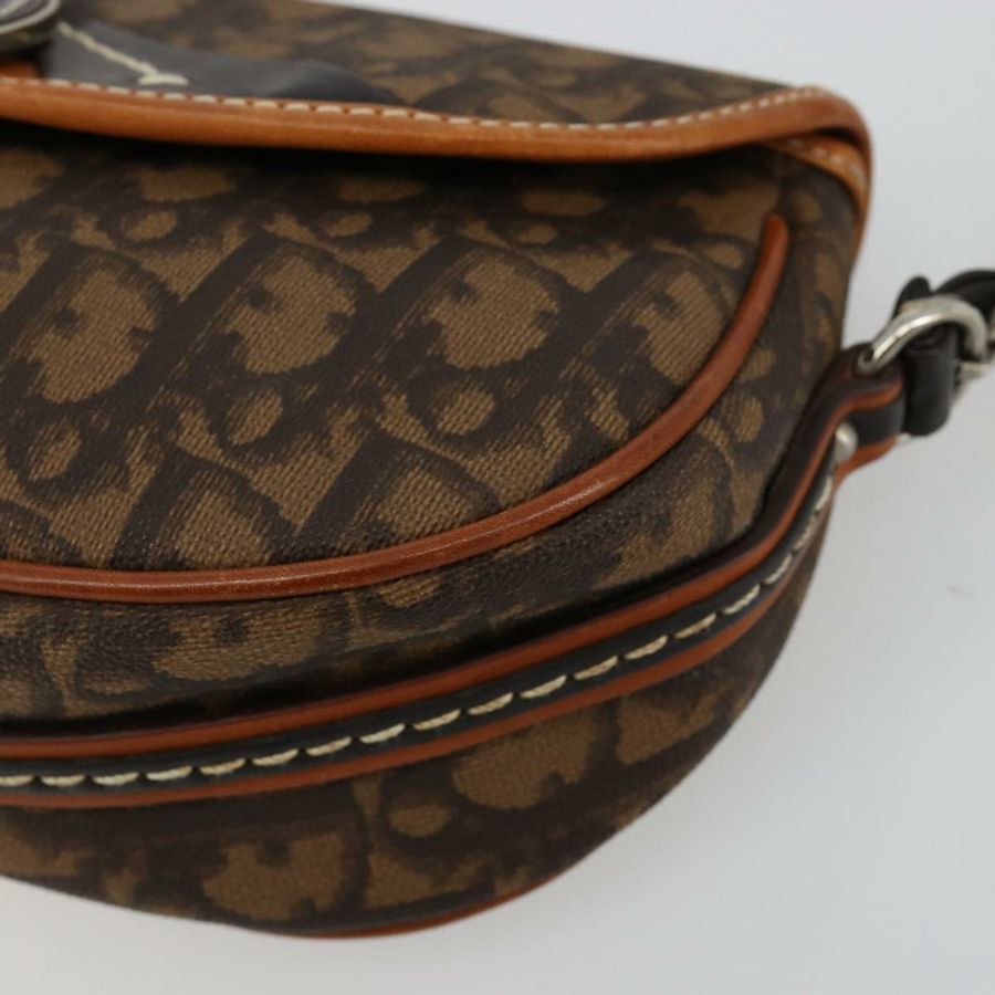 【日本直送】Christian Dior Trotter帆布浪漫手提包 PVC棕色銀色 正品 181891V-13