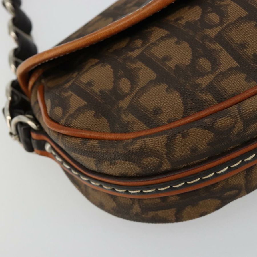 【日本直送】Christian Dior Trotter帆布浪漫手提包 PVC棕色銀色 正品 181891V-14