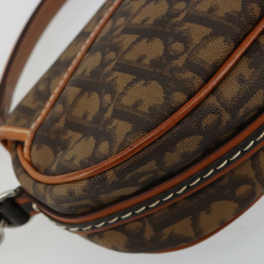 【日本直送】Christian Dior Trotter帆布浪漫手提包 PVC棕色銀色 正品 181891V-16