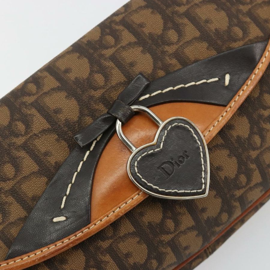 【日本直送】Christian Dior Trotter帆布浪漫手提包 PVC棕色銀色 正品 181891V-17