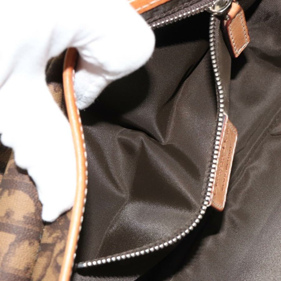 【日本直送】Christian Dior Trotter帆布浪漫手提包 PVC棕色銀色 正品 181891V-22