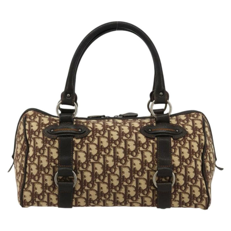 【日本直送】Christian Dior Trotter帆布手提包 棕色 銀色 正品 181890V-1