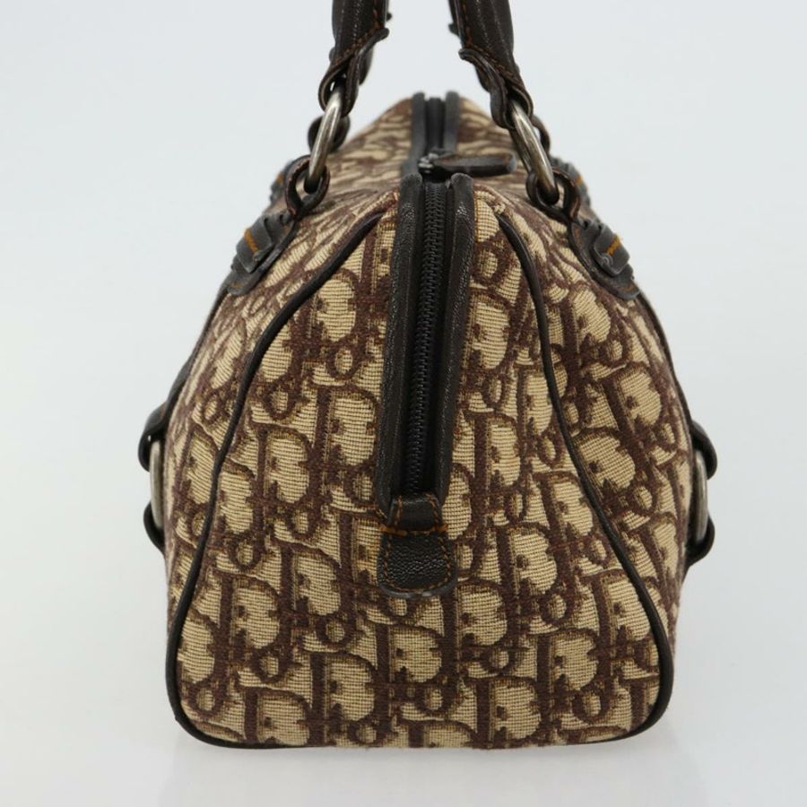 【日本直送】Christian Dior Trotter帆布手提包 棕色 銀色 正品 181890V-2