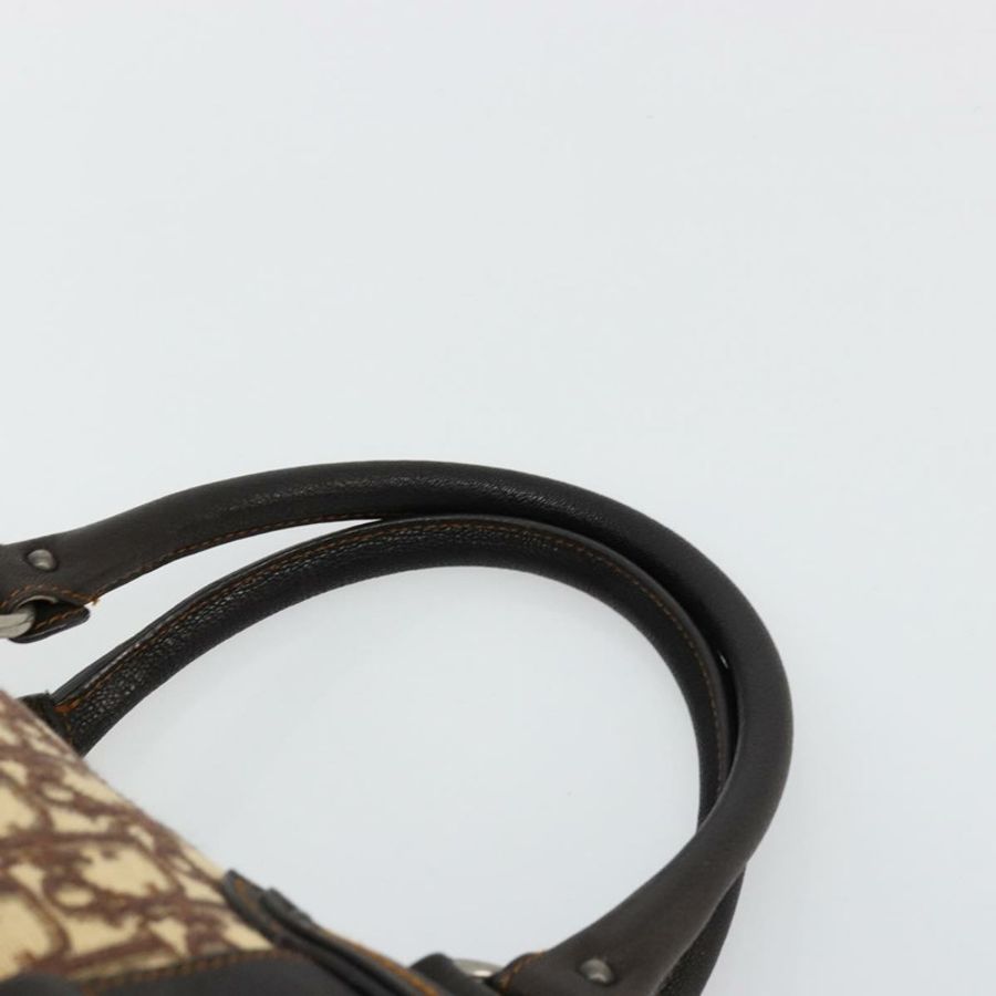 【日本直送】Christian Dior Trotter帆布手提包 棕色 銀色 正品 181890V-7