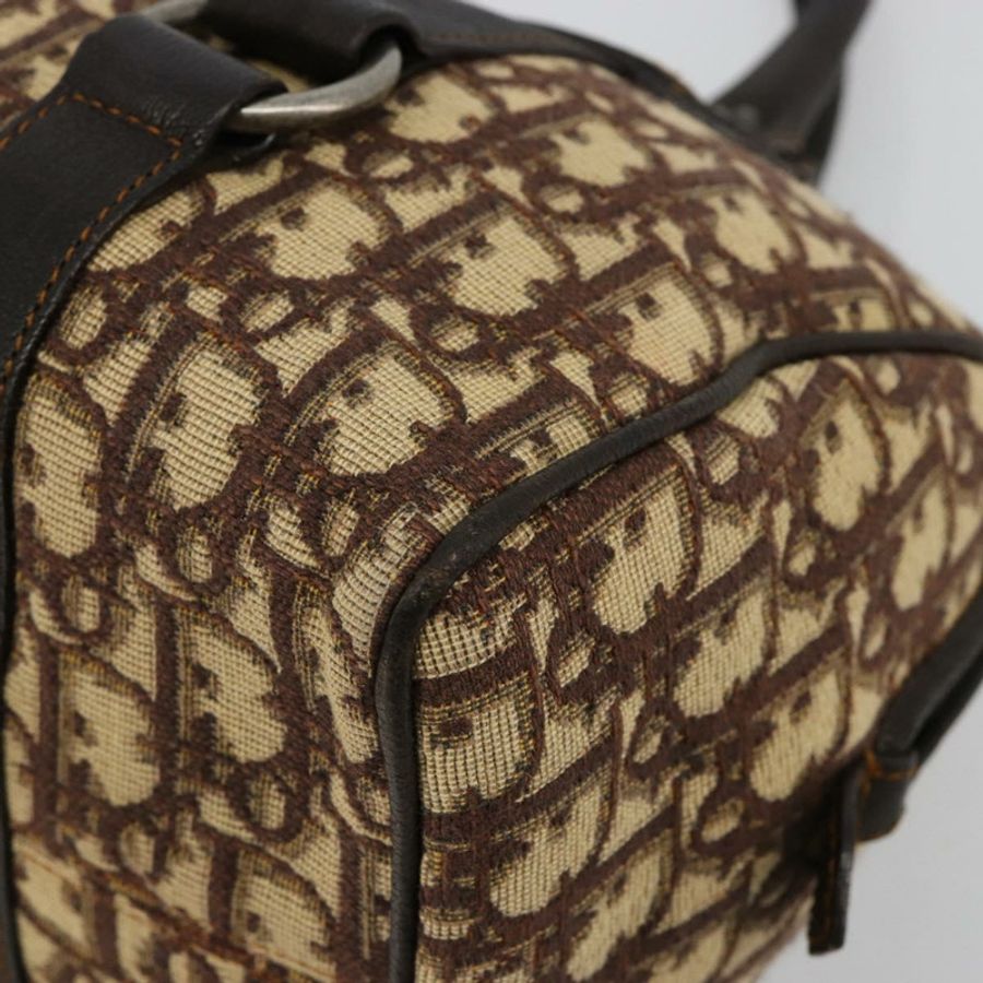 【日本直送】Christian Dior Trotter帆布手提包 棕色 銀色 正品 181890V-8