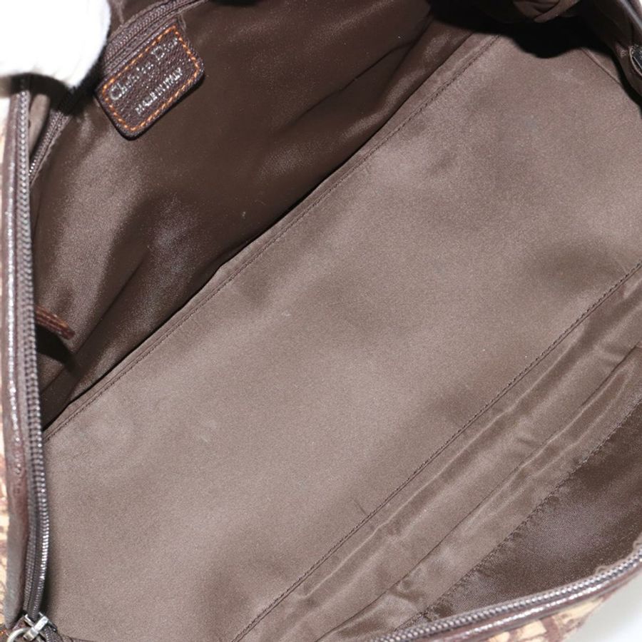 【日本直送】Christian Dior Trotter帆布手提包 棕色 銀色 正品 181890V-9