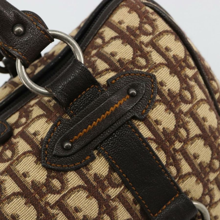【日本直送】Christian Dior Trotter帆布手提包 棕色 銀色 正品 181890V-16