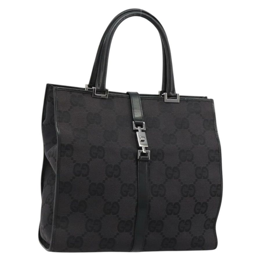 【日本直送】GUCCI GG帆布托特包 黑色 銀色 002 1064 3444 正品 182085A-0