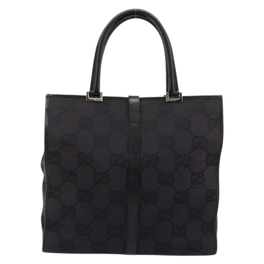 【日本直送】GUCCI GG帆布托特包 黑色 銀色 002 1064 3444 正品 182085A-1