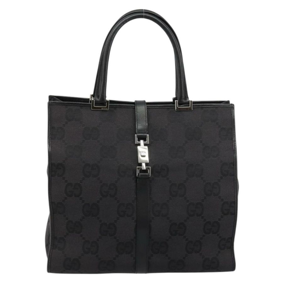 【日本直送】GUCCI GG帆布托特包 黑色 銀色 002 1064 3444 正品 182085A-12