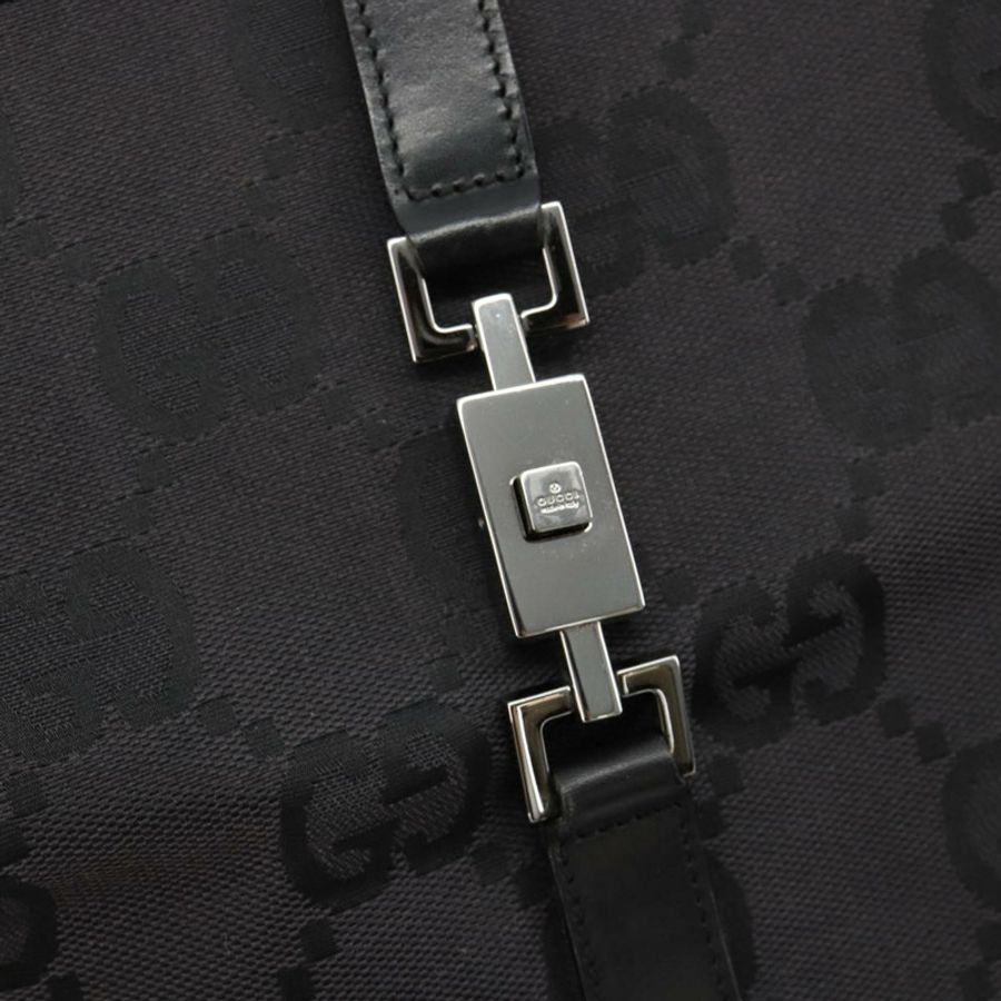 【日本直送】GUCCI GG帆布托特包 黑色 銀色 002 1064 3444 正品 182085A-16