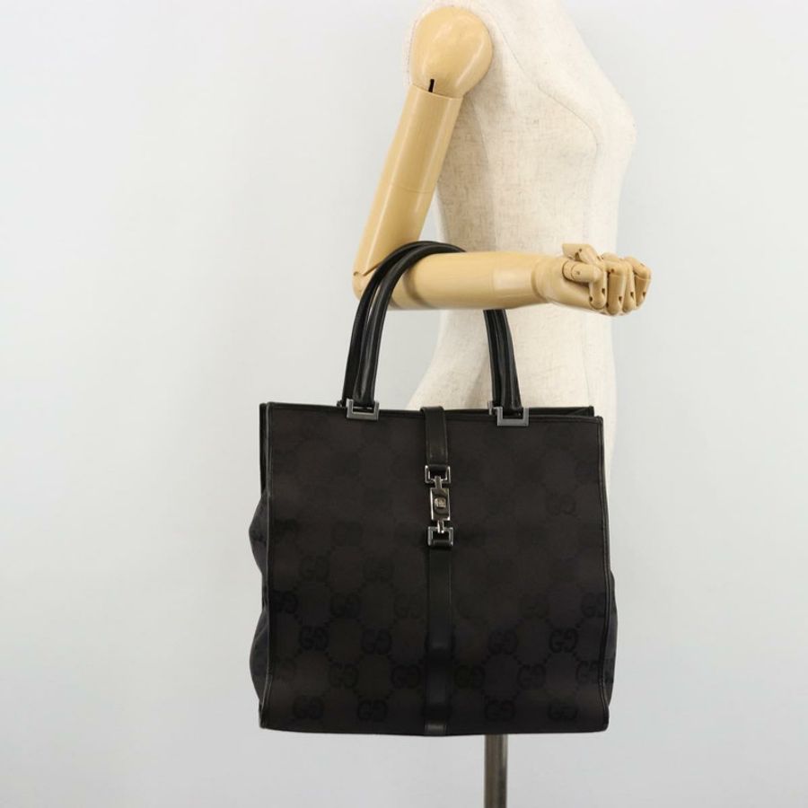 【日本直送】GUCCI GG帆布托特包 黑色 銀色 002 1064 3444 正品 182085A-22