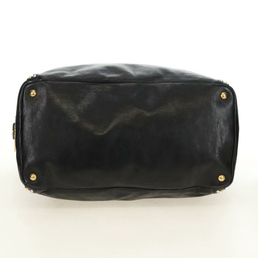 【日本直送】PRADA 皮革雙肩包 黑色 金 銀色 正品 181906SM-4
