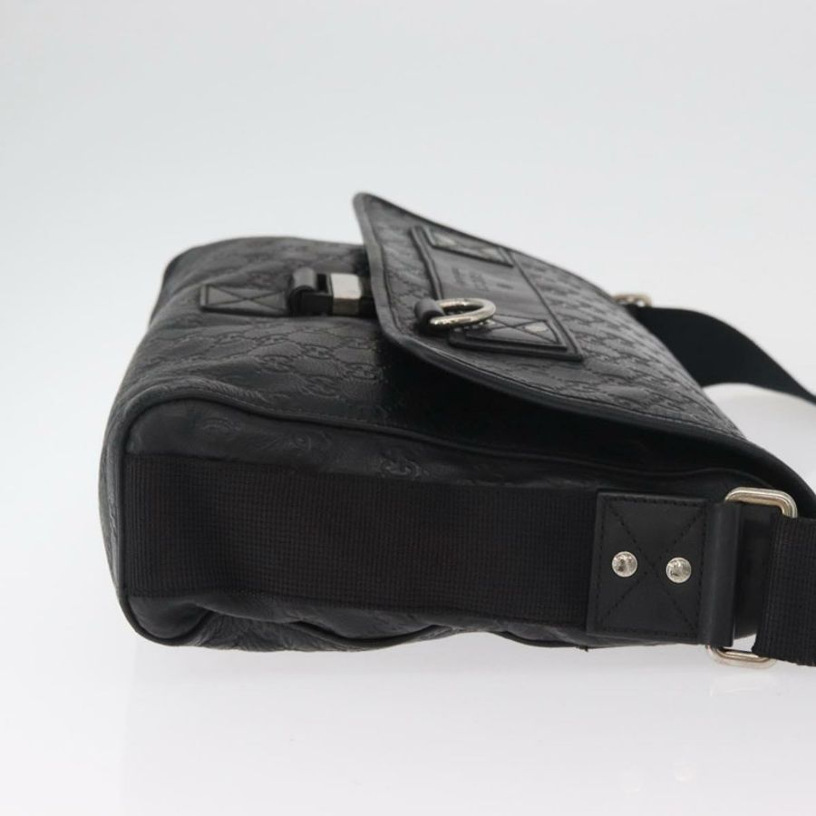 【日本直送】GUCCI GG帆布Guccissima WebSherry系列黑色皮革手提包 246067 正品 182188A-2