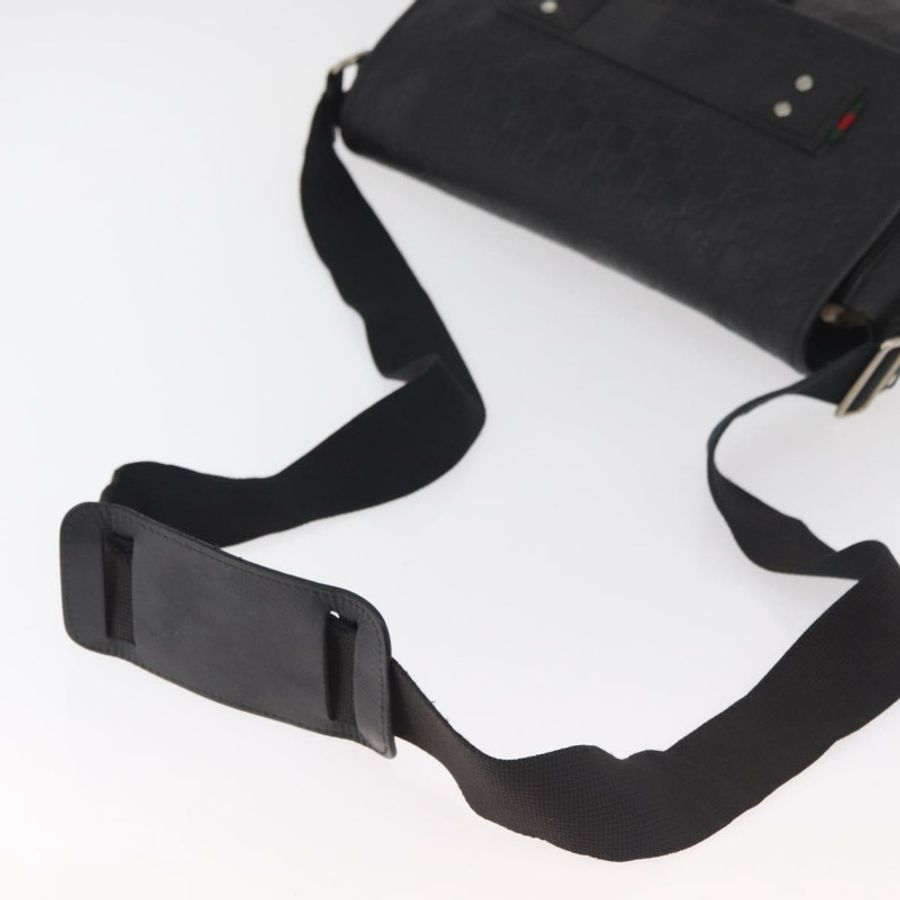 【日本直送】GUCCI GG帆布Guccissima WebSherry系列黑色皮革手提包 246067 正品 182188A-6