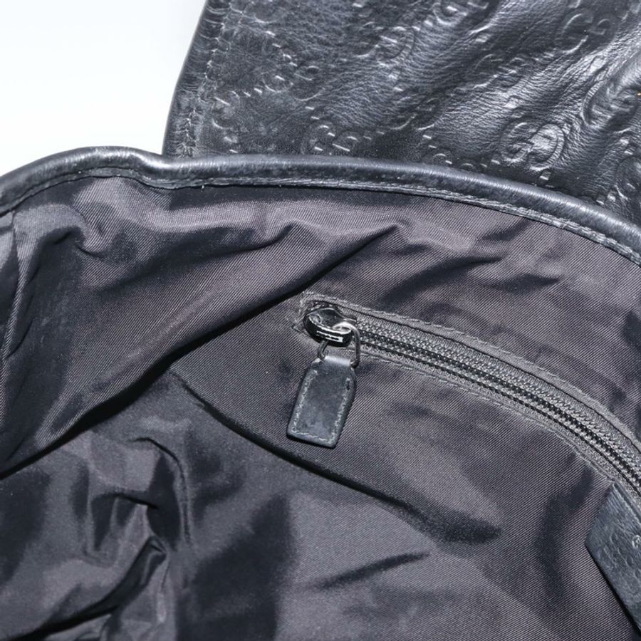 【日本直送】GUCCI GG帆布Guccissima WebSherry系列黑色皮革手提包 246067 正品 182188A-21