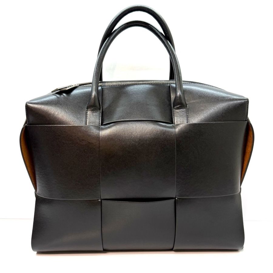 BOTTEGA VENETA ARCO 大型編織兩用托特包 黑色-0