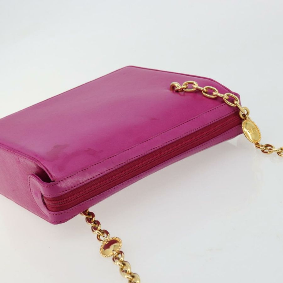 【日本直送】Christian Dior 鏈條肩背包 皮革 粉紅色 金色 正品 182225A-5