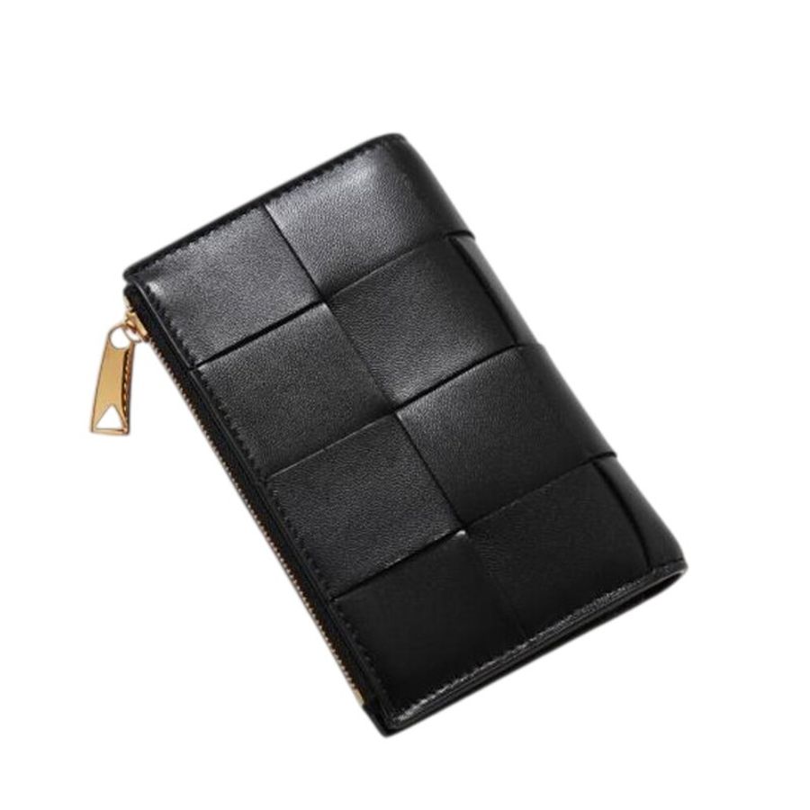 【BOTTEGA VENETA 寶緹嘉】BV Cassette Medium Bi-Fold 對折 零錢包 卡夾 中夾 皮夾 短夾 黑色 750262-0