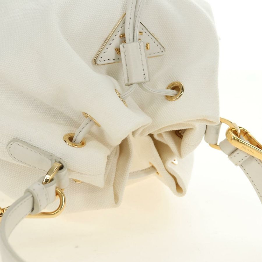 【日本直送】PRADA 藤編兩用白金手提包 正品 181826SM-5